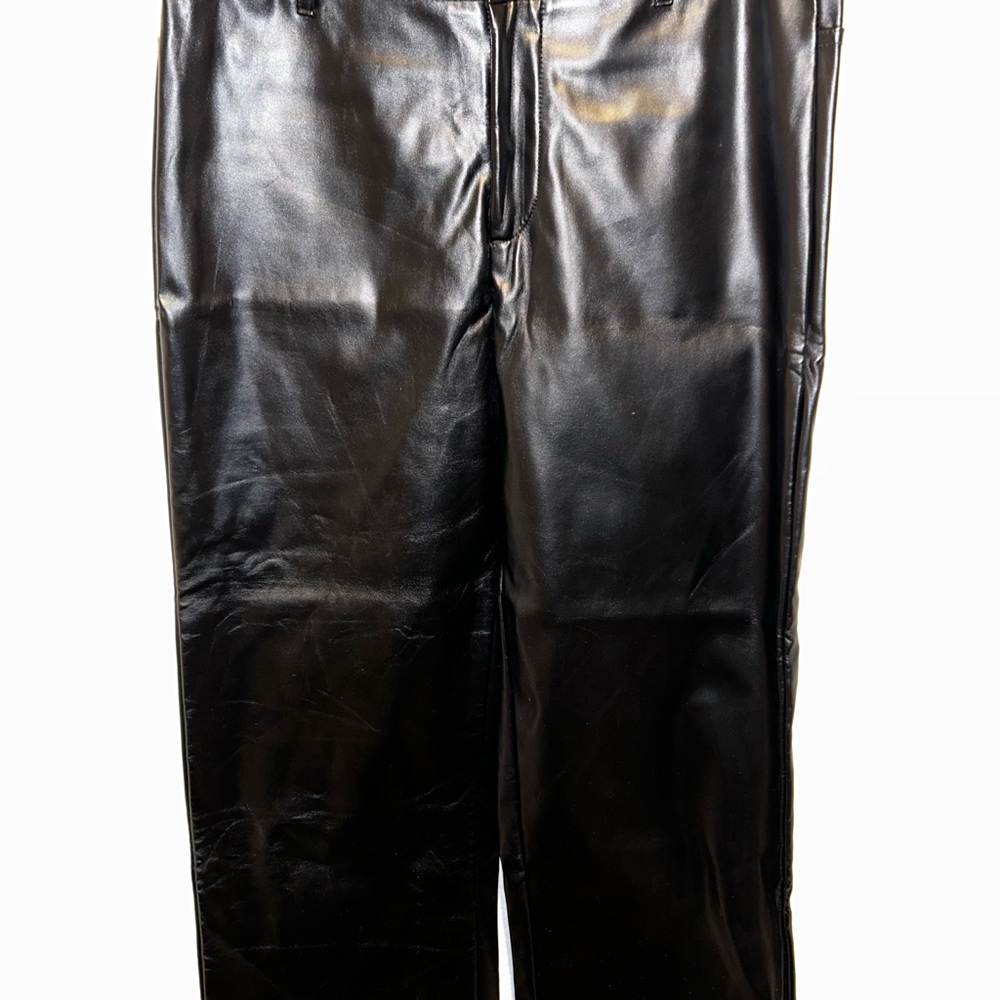 Black Faux Leather Pants